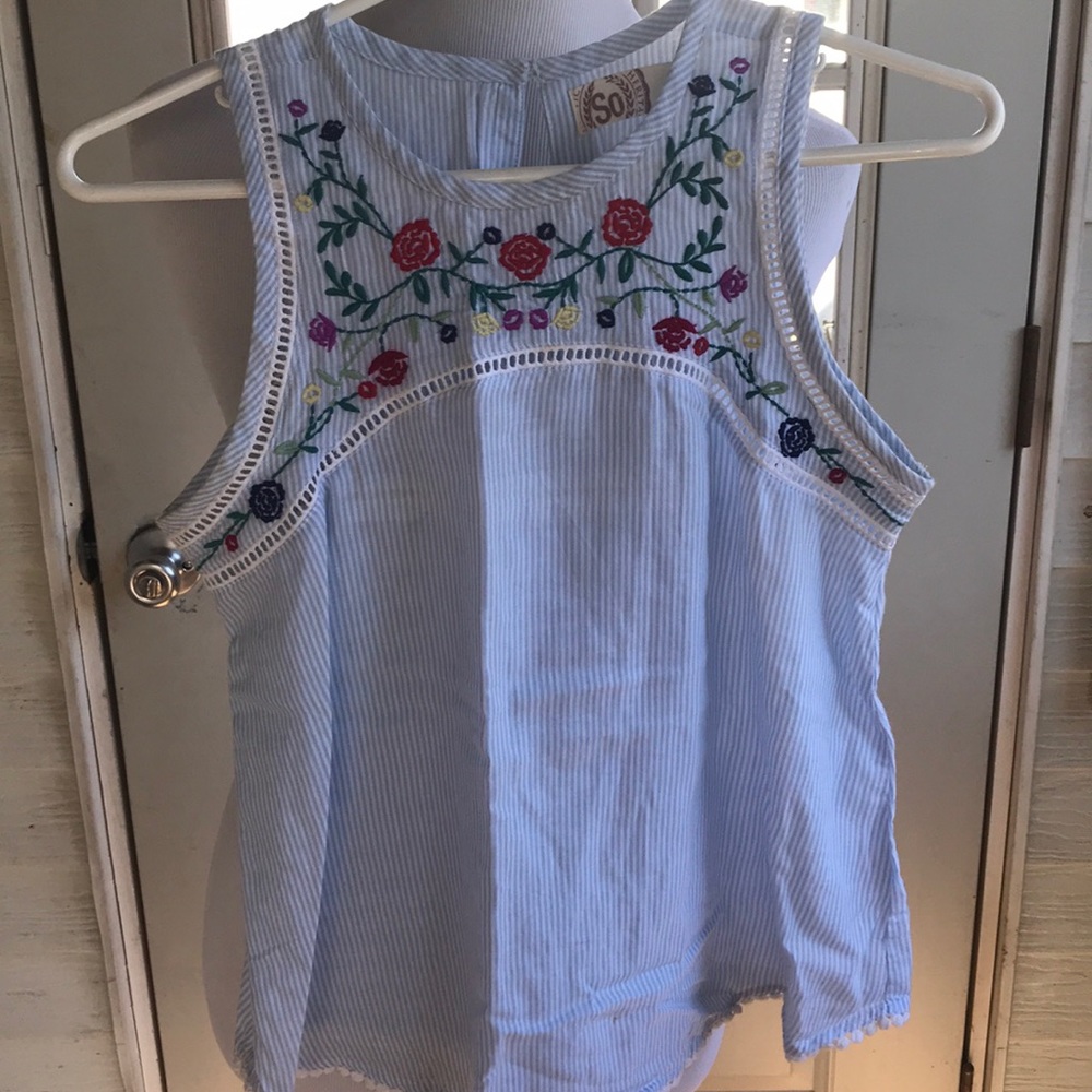 Seersucker Tank Top